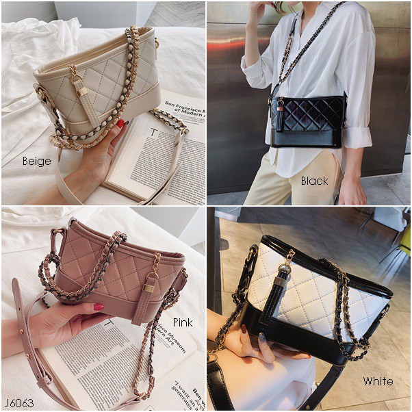 SELEMPANG FASHION CHANL RANTAI ANABELLE TAS WANITA IMPOR TAS JALAN TAS CEWE J6063