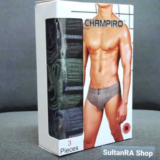 Celana Dalam Pria isi 3 Champiro Cowok CD Champiro Segitiga  Size  M L XL Berkualitas NEW