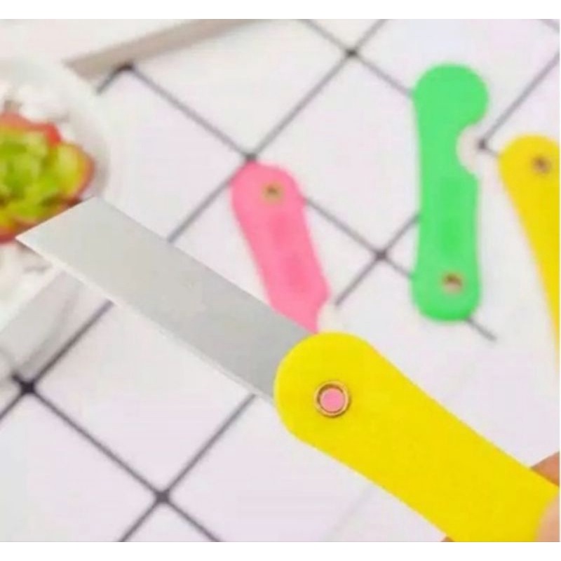 

Pisau Cutter Lipat Mini Warna Warni / Silet Gagang Perlengkapan ATK Foldable Knife Pembuka Paket / Kater Plastik Alat Pemotong Kertas
