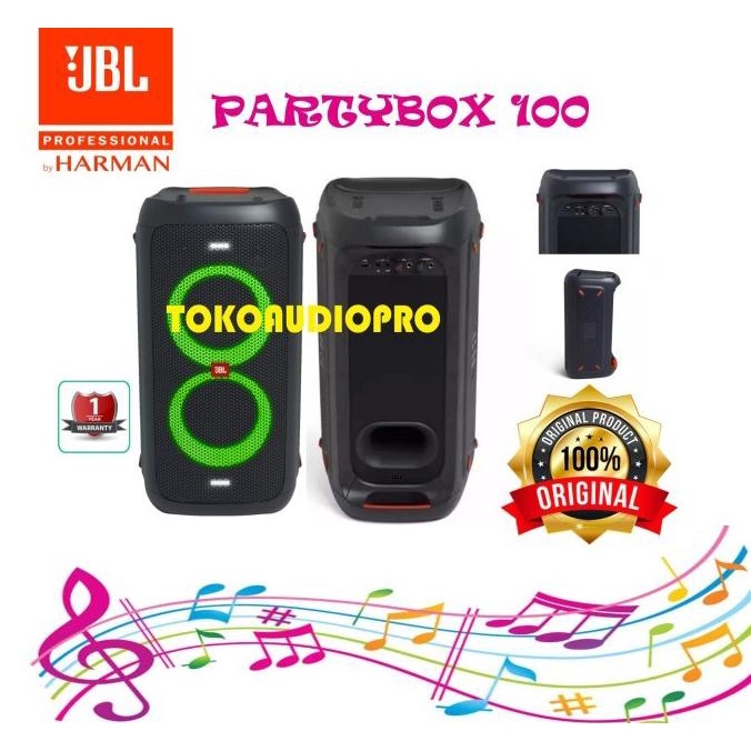 JBL PARTYBOX 100 PORTABLE BLUETOOTH PARTY SPEAKER AKTIF BLUETOOTH SDF651651E