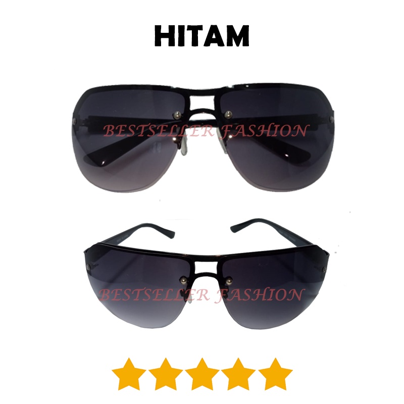 Kacamata Hitam Fashion Stylish Unisex Pria Wanita Anti Silau UV Protection Kacamata Gaya Sporty Outdoor