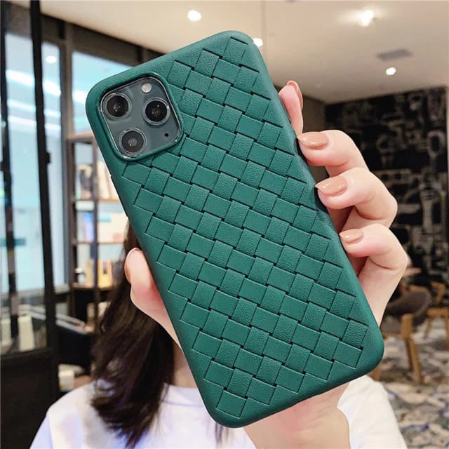 Iphone 11 / 11 Pro / Pro Max / Iphone 12 / 12 Pro / 12 Mini Soft Case Woven Pattern Anti Heat