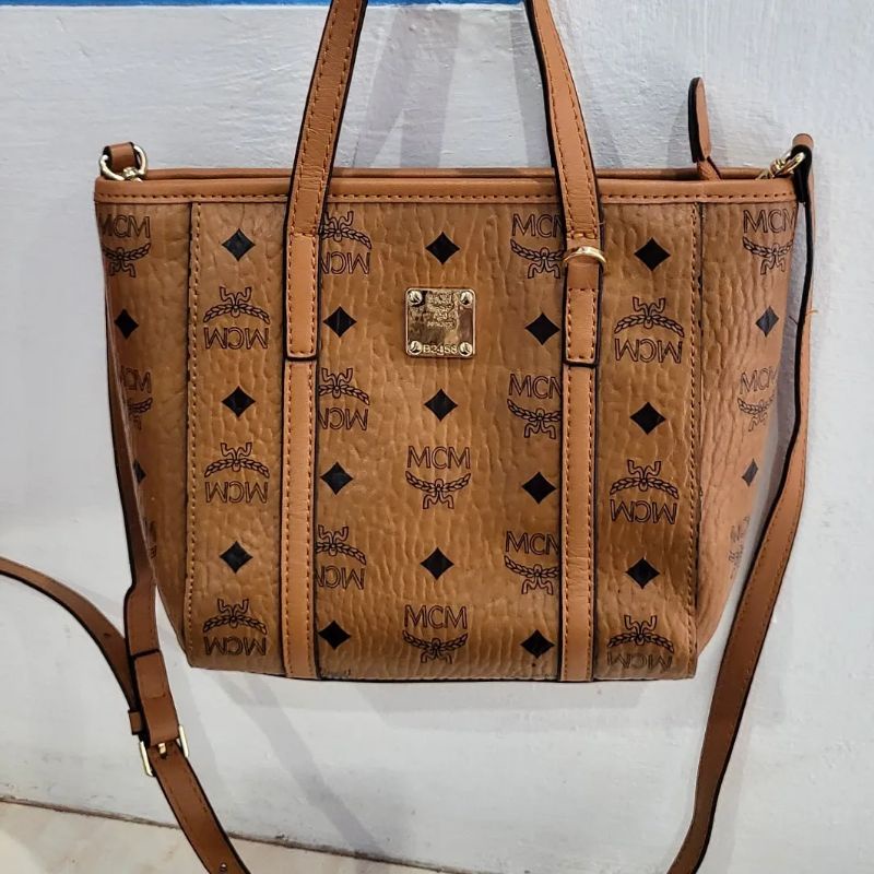 Preloved Tote Mini MCM Bag Original Leather Tas Shoulder Kulit Asli
