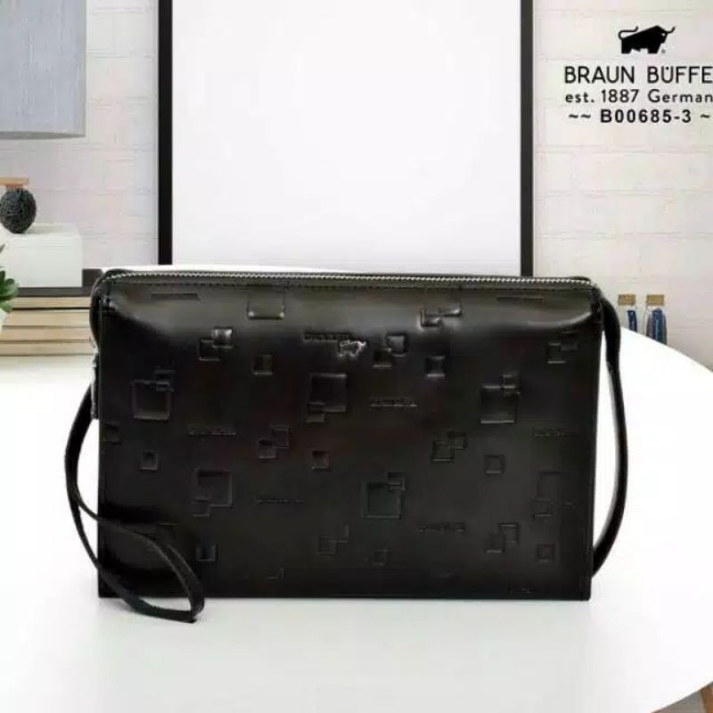 Clutch Bag Braun Buffel Handbag Pria/Wanita