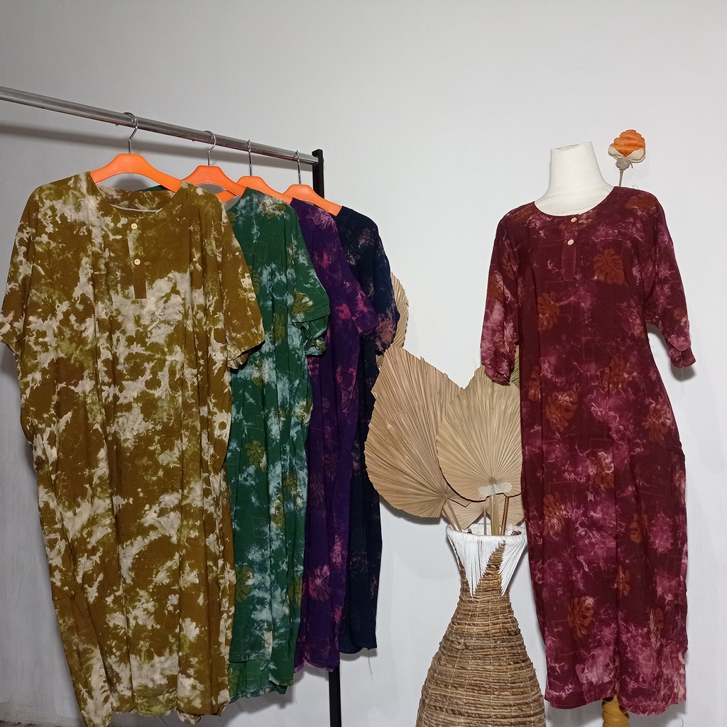 DASTER AK IBU L5 - 02 / DASTER DRESS RAYON WARNA TUA BATIK