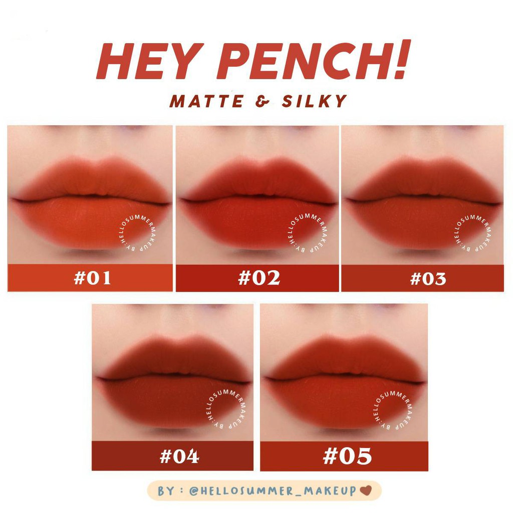 𝐌𝐀𝐓𝐓𝐄 𝐋𝐈𝐏𝐒𝐓𝐈𝐂𝐊 - TANAKO Hello Peach Hey! pench Velvet Matte Lipstick Set 10in1