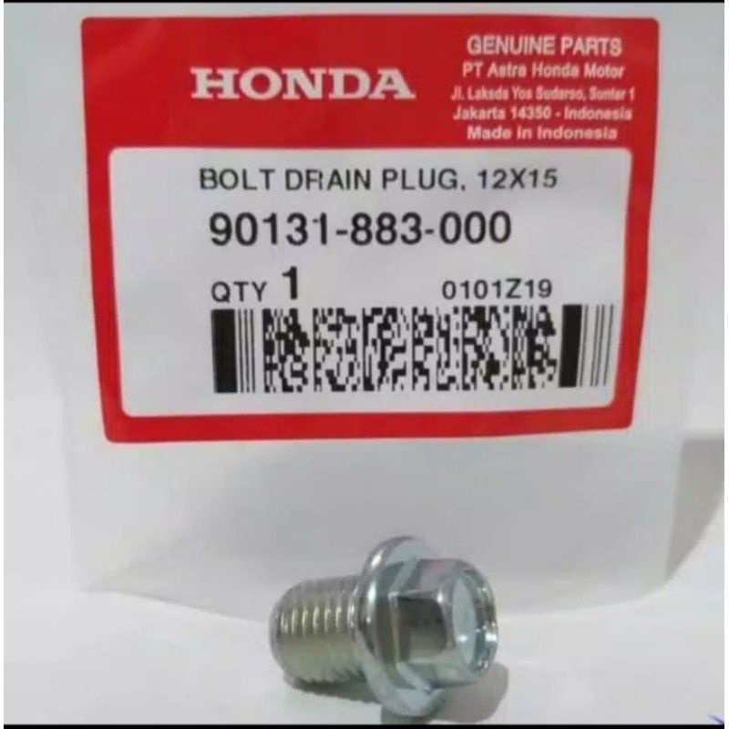 Baut tap oli 12×15 Beat Genio Scoopy Vario Grand Supra PCX 150 (K97) original AHM