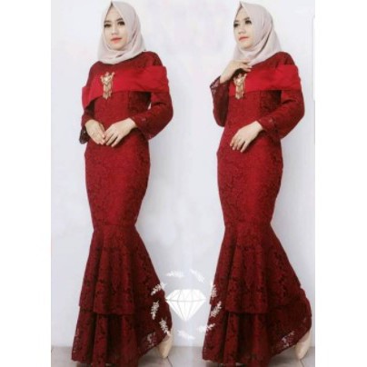 Gamis Wanita Remaja Model Gamis Terbaru Bahan Brukat Model Kondangan Kekinian