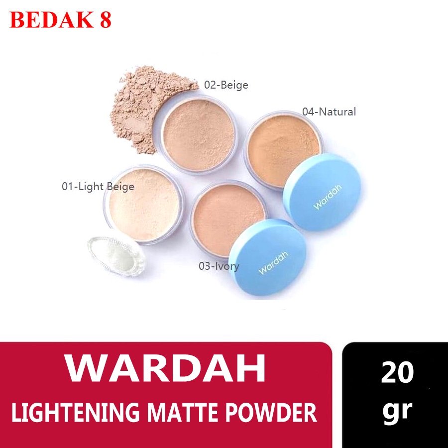 Wardah Lightening Matte Powder 20 g - Bedak Tabur - Loose Powder