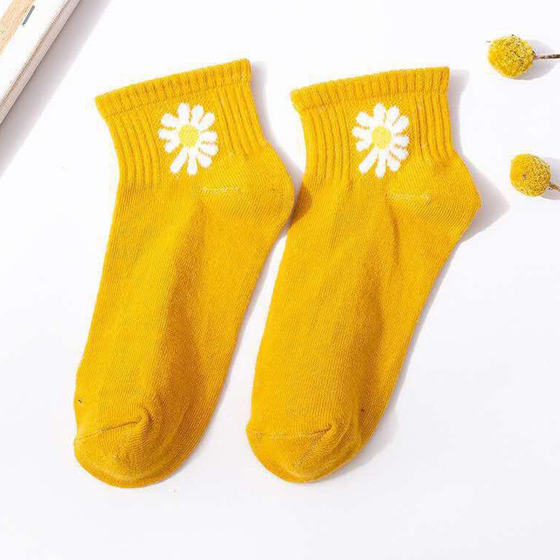 Kaos Kaki Ankle Pendek Lucu Tebal 1kg muat 86pcs Motif Brown Import Lembut GANNISE KK0002-KK0005 YELLOW