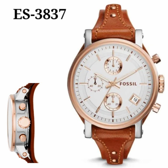 Jam tangan wanita Fossil New BOYFRIEND Brown ES3837 / ES 3837 Original