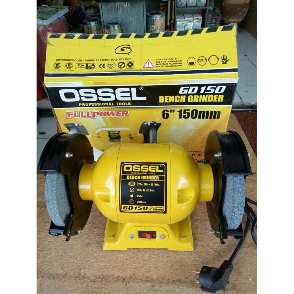 MESIN AMPLAS PISAU MESIN PASAH GERINDA DUDUK 6' GD150 OSSEL GRENDA DUDUK OSSEL