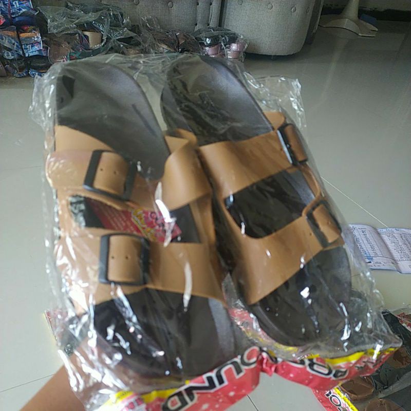 SANDAL SLOP KARET NEW ERA MB 8025 size 39-43 05,5-Coklat tua_ moca