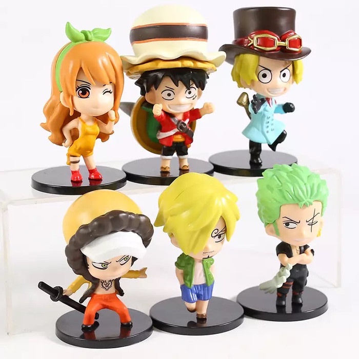 ACTION FIGURE ONE PIECE STAMPEDE LUFFY ZORO SANJI SABO SET 6 PCS