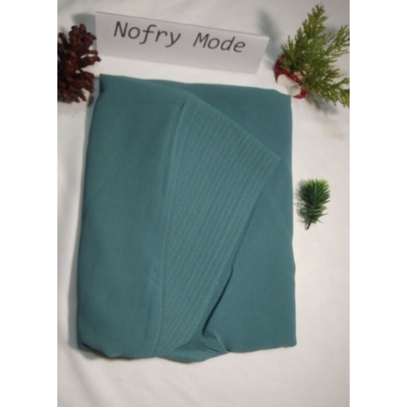 kimar kotak mini ceruty beby doll dua layar./ hijab ceruty dua layer mini beby doll prremium(beli 3 bunus ikat rambut 1)-Mint wardah