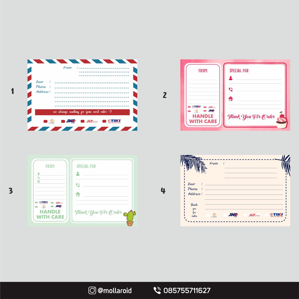 

Label Pengiriman Olshop