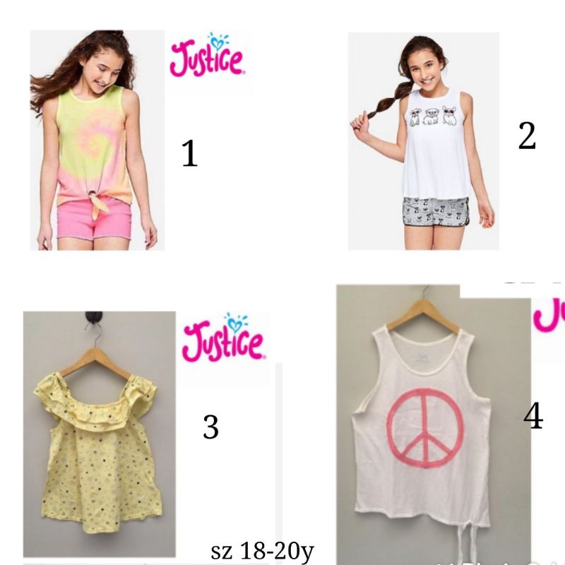 Tank justice  kaos buntung anak tanktop anak tanktop anak perempuan kaos pendek kaos tanpa lenga
