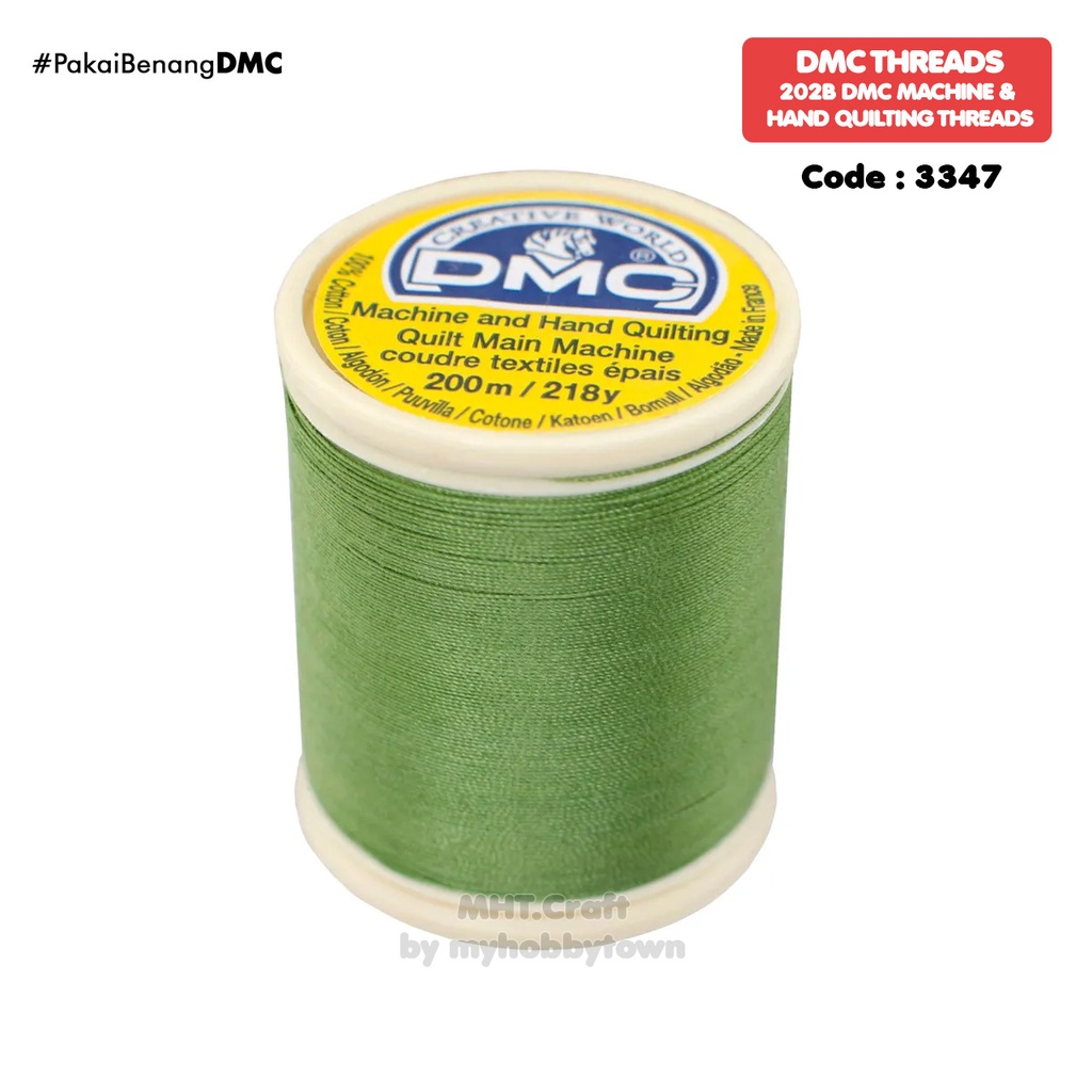 Benang Quilting Katun DMC Art 202B - 3347 - Medium Yellow Green Hijau