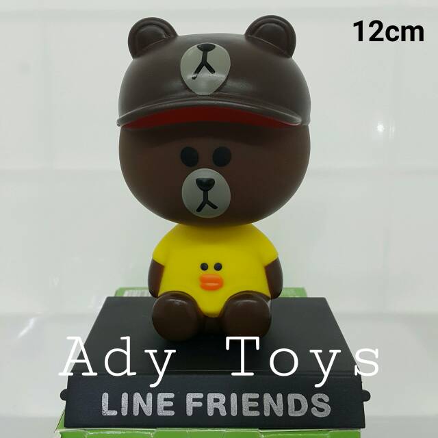 NEW LINE FRIENDS BROWN Bobblehead Pajangan Mobil Dashboard Kepala Goyang - Goyang Hadiah Koleksi