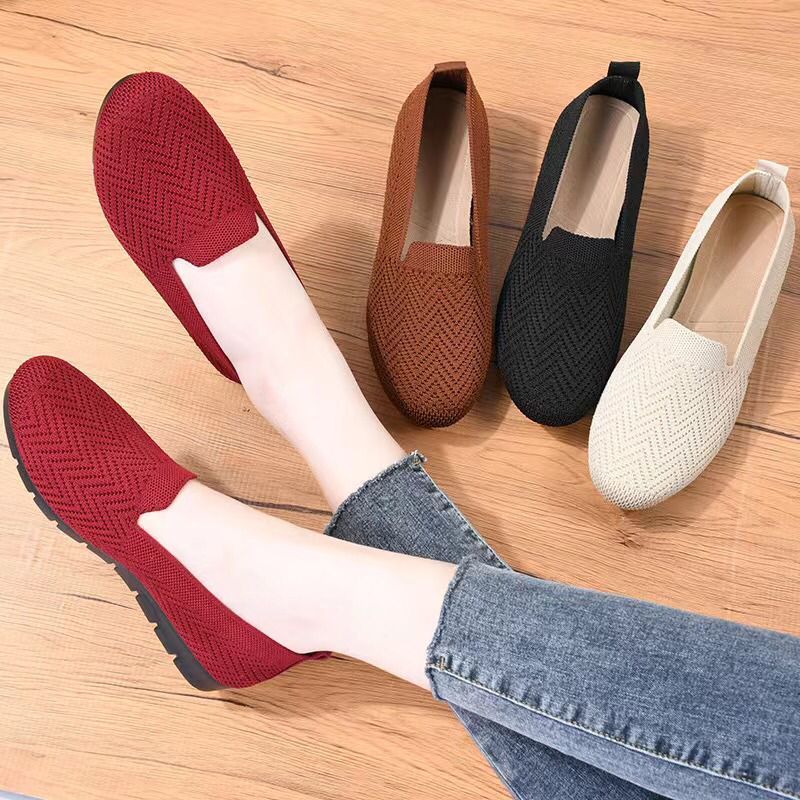 Permata  Sepatu Flat Shoes Wanita Import A10 Premium Quality  Fliknit Shoes