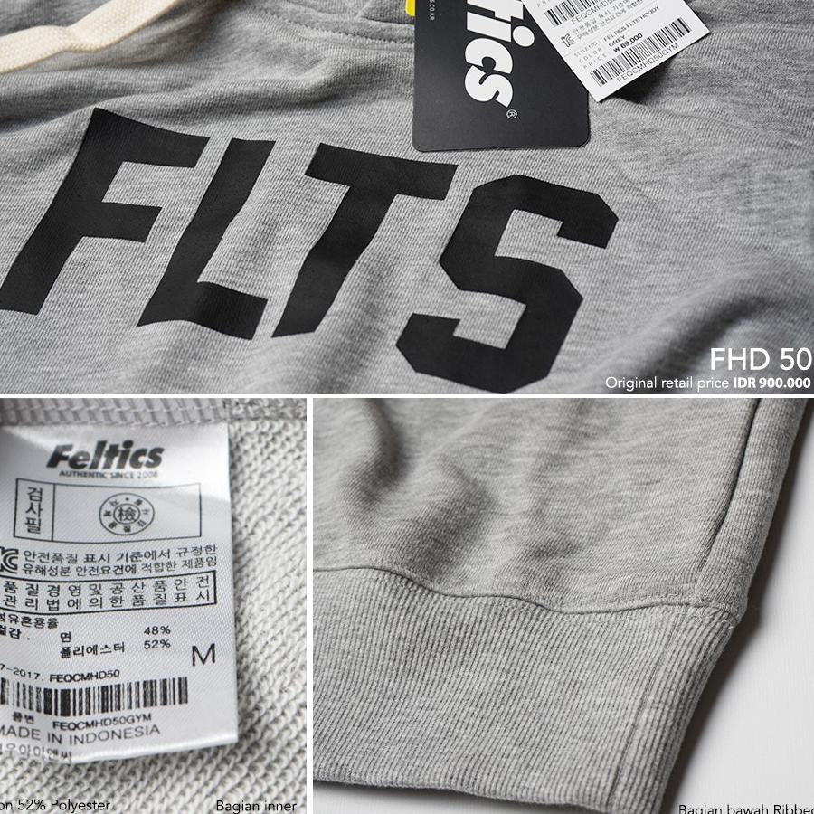 MDZ (3 Warna) Feltics Big Logo Hoodie Pria Wanita Original  FHD 5 .