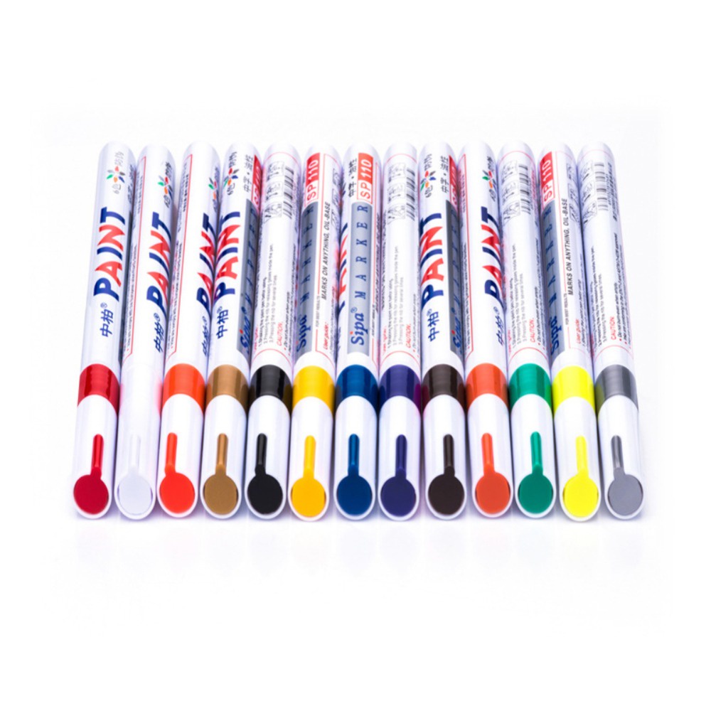 Pen Cat Ban Roda waterproof paint metal permanent marker Kartu Hitam tire track DIY album