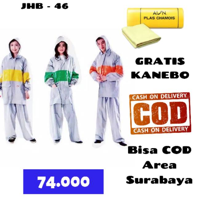 Jas Hujan Surabaya Barat Jaket Celana Montana Fit to L JHB - 46