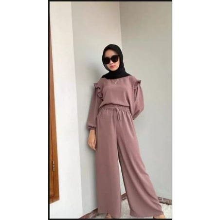 RUBY CRINKLE/ONE SET KULOT CRINKLE/ONE SET POLOS