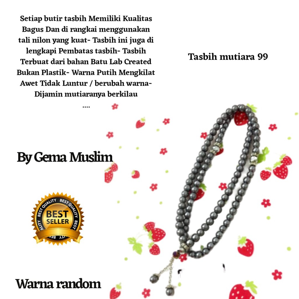 tasbih mutiara 99 isi 10 pcs