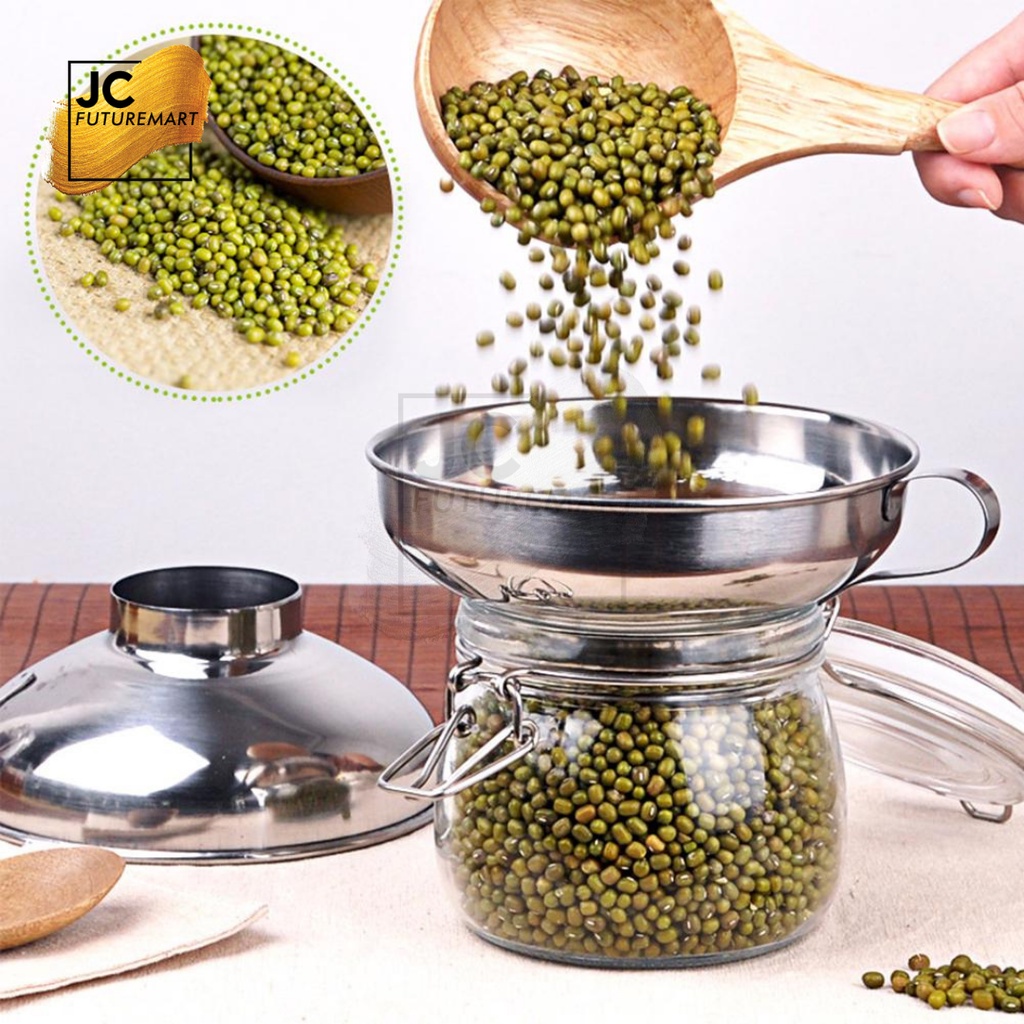 CORONG STAINLESS D13cm | FUNNEL SELAI - BIJI KOPI - SNACK - KACANG