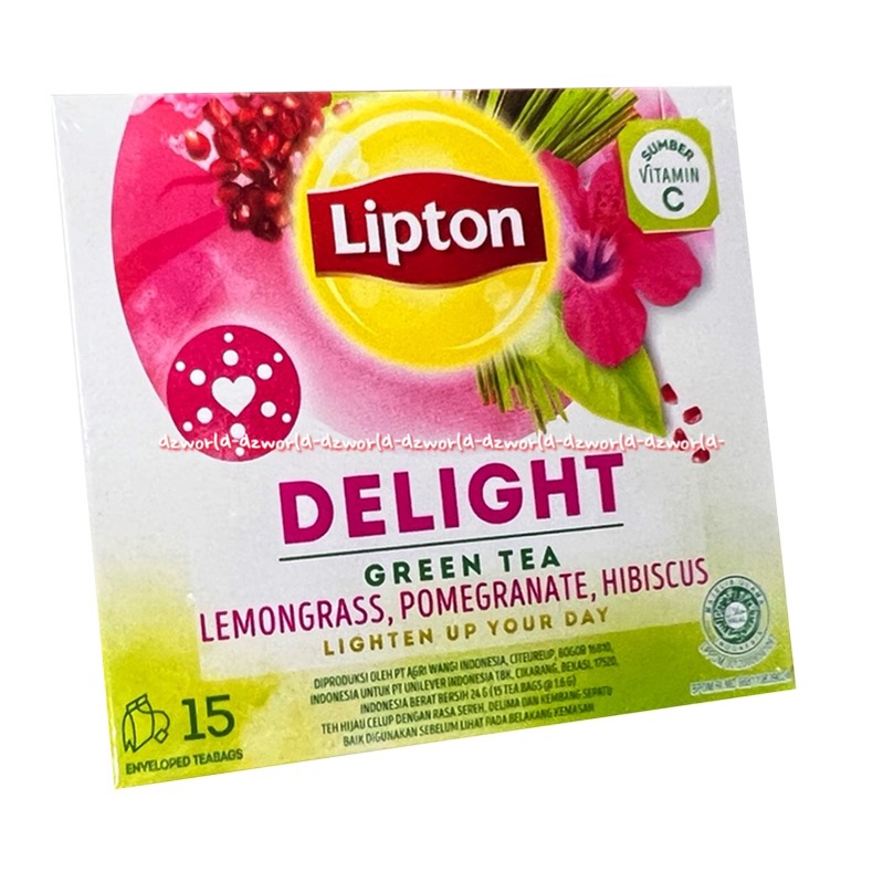 Lipton 15teabags Delight Green tea Lemongrass PomegranateTea Ritual Green Tea Refresh Teh Hijau Rasa Serai Lemon Jaha Hibiscus Lipton Rasa Buah