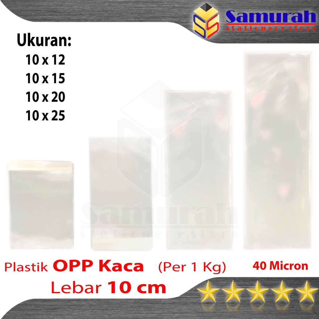 Plastik OPP Kaca Lebar 10 x 12 cm Bening / Plastic Souvenir Ukuran 10x15 - Accesories 10X20 Double P