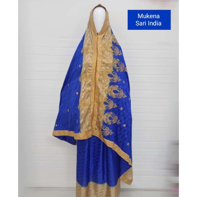 Mukena Sari India Original Telekung Bahan Saree Lebaran 2020