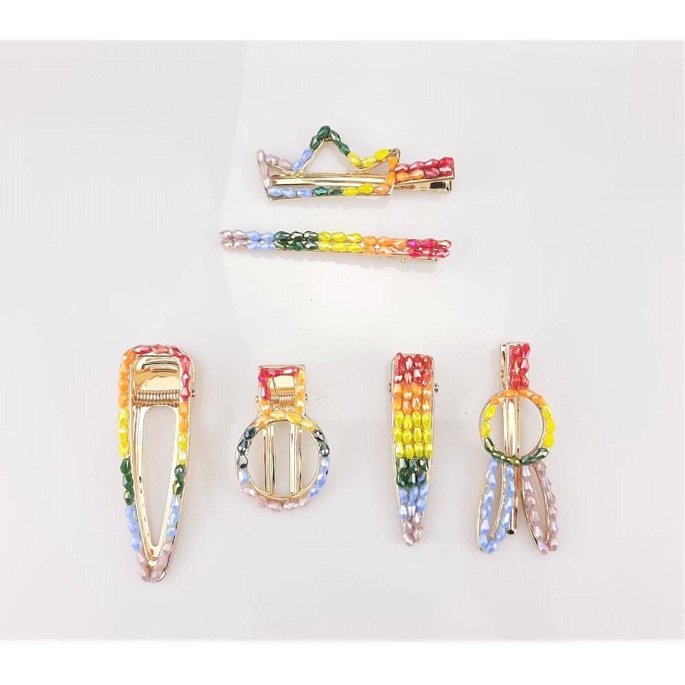 Jepit Rambut Rainbow / Hairpin Aksesoris Rambut / Jepit Kerudung / Hijabers Kekinian / COD