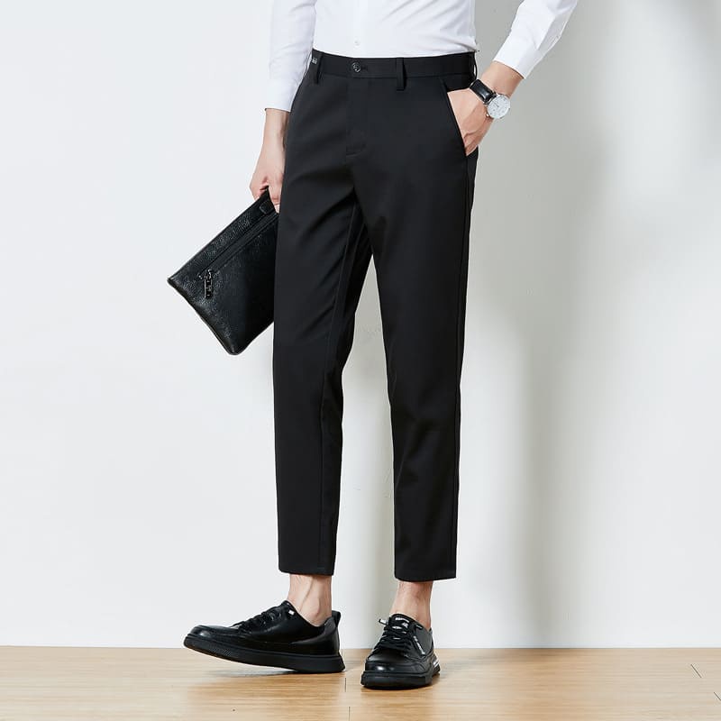 N82 - Ankle Pants Pria Celana Angkle Pants Panjang Clana Formal Kerja Kantor Premium Hitam