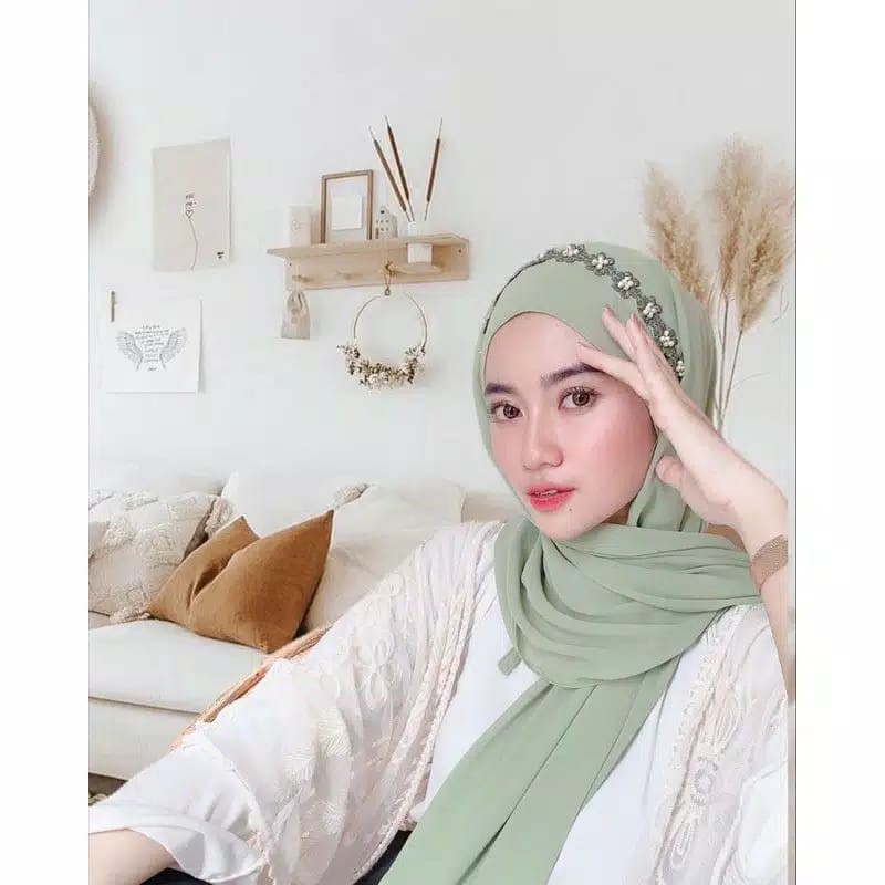 HIJAB PASHMINA LONELA MUTIARA TALI JILBAB INSTAN DIAMOND ITALIANO