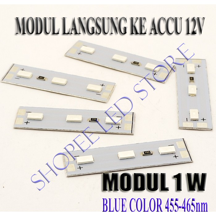 EKONOMIS....!!  HPL 1 WATT MODUL SMD 5730 5630 12VOLT BLUE PLAFON PAPAN REKLAME