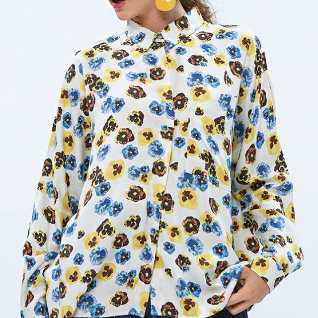 [NEW] Off white Floral Devon Cottonink x Ayang Cempaka All size baju branded baju murah baju unik