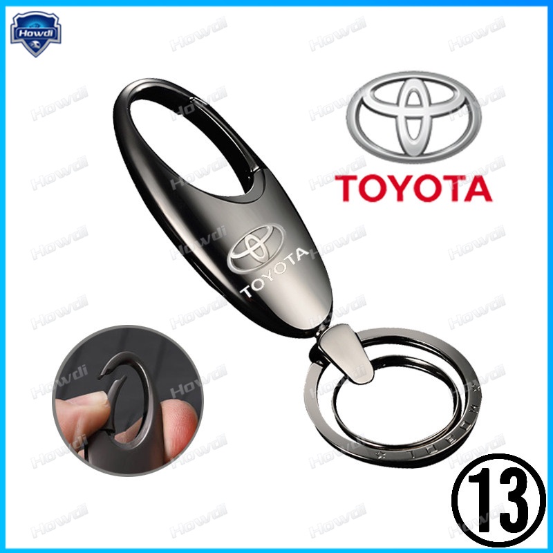 Set Gantungan Kunci Kreatif Bahan Metal Dengan logo Toyota