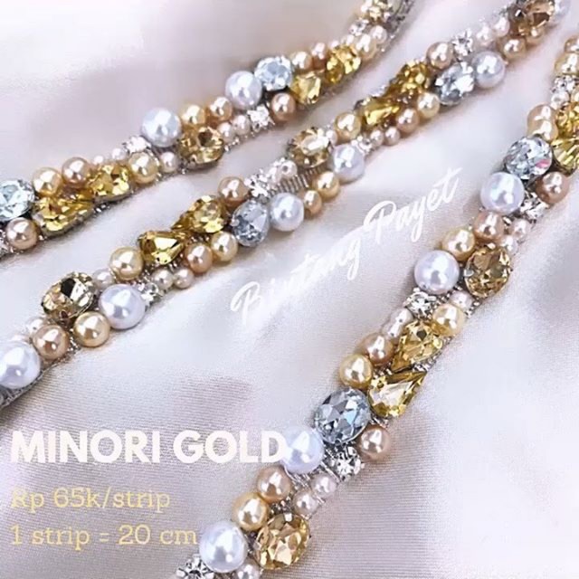 Renda Permata / renda mutiara - Minori Gold