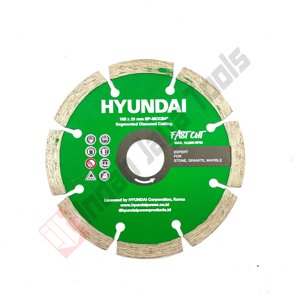 HYUNDAI Diamond Wheel 4&quot; Dry Turbo Pisau Potong Keramik Granit Marmer