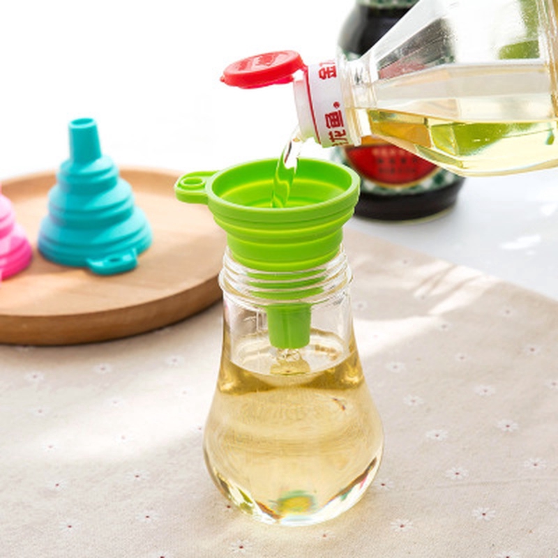 Corong Lipat Mini Bahan Silikon Untuk Peralatan Dapur