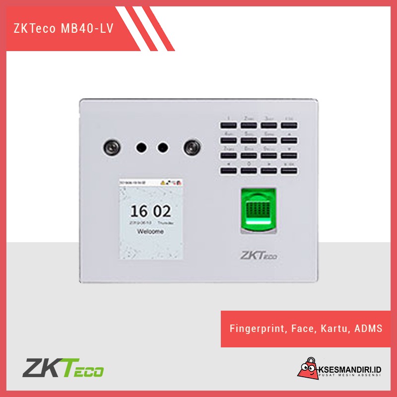 Fingerprint Mesin Absensi dan Access Door Zkteco MB40 VL WIFI WAJAH DAN FINGERPRINT