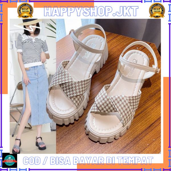 HS /  Wedges Sandal Wanita Premium S-13