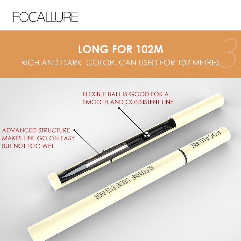 FOCALLURE 2PCS Eye makeup set Waterproof Eyeliner+ Curling Mascara