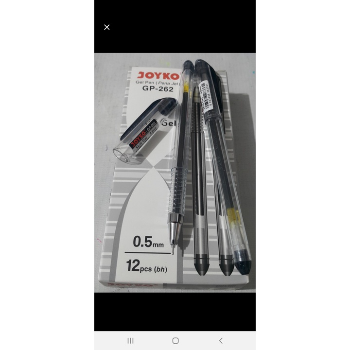 GHM BISA COD - PEN / PULPEN NEW JOYKO GP 262 ( HITAM ) SKILL JELL 0.5 MM UJUNG LANCIP