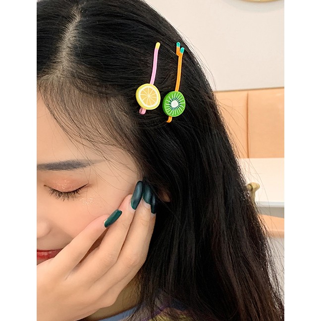 LRC Jepit Rambut Fashion Refreshing Cartoon Fruit Hair Clip F75418