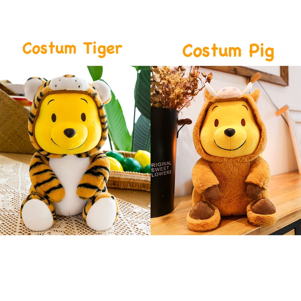 Boneka Pooh 35cm Pooh Hoodie Pig Pooh Hoodie Tiger BONEKA WINNIE THE POOH 60cm New Guling Winnie The