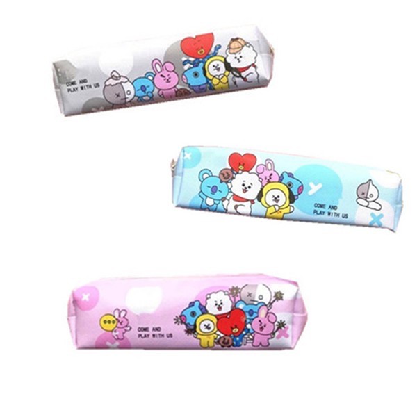 Tempat Pensil Boyband Korea BT21 / Kotak Pensil Karakter / Wadah Alat Tulis Karakter BT21 Lucu