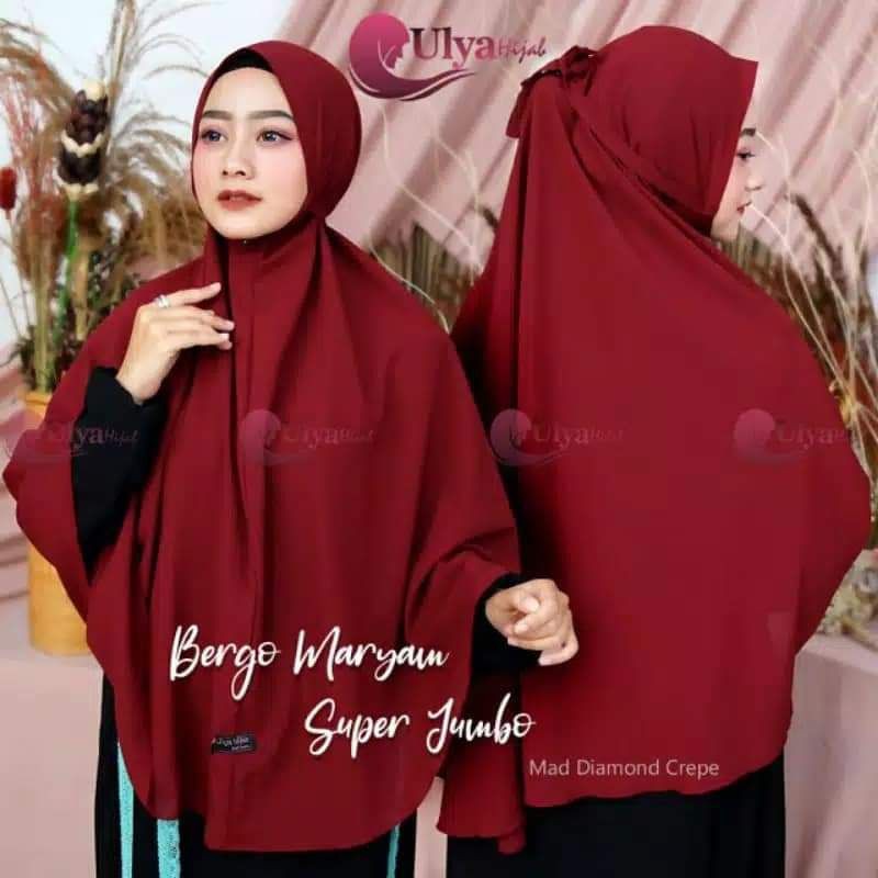 BERGO MARYAM JUMBO ORI ULYA HIJAB / Bergo jumbo ulya / COD BERGO MARYAM